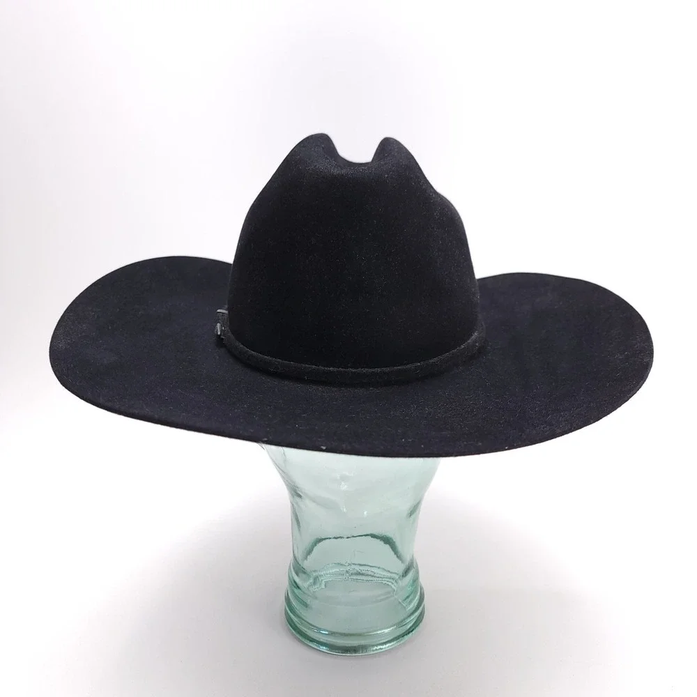 Rodeo King Black 5XXXXX‎ Beaver Quality Felt Cowboy Hat Size 7 Western Cattleman